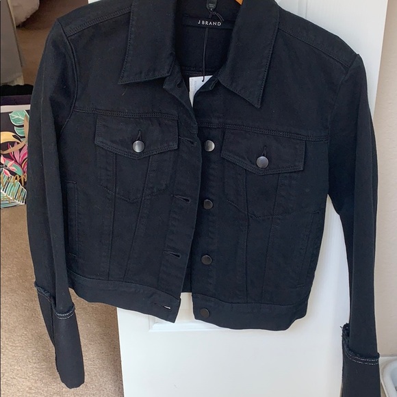 j brand black denim jacket